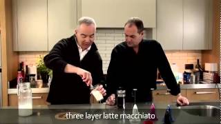 aerolatte  milk frother makes three layer caffè latte macchiato [upl. by Aifos]