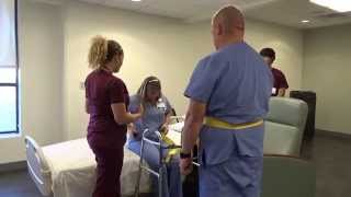 Physical Therapy Transfer Training  How To Transfer From Wheelchair To Bed [upl. by Attiuqihc]