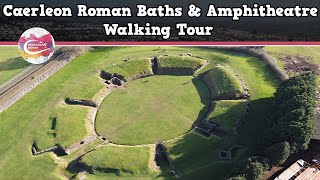 CAERLEON ROMAN BATHS amp AMPHITHEATRE WALES  Walking Tour  Pinned on Places [upl. by Llertniuq8]