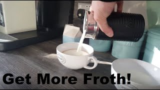 How to Get More Froth from Your Nespresso Coffee Aeroccino  Nespresso tips and help [upl. by Norab487]