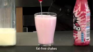 How to make a fat free milkshake using an aerolatte milk frother [upl. by Kerwon]