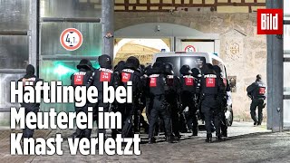 Gefängnismeuterei Polizei stürmt Knast in Thüringen  JVA Untermaßfeld [upl. by Anavas]